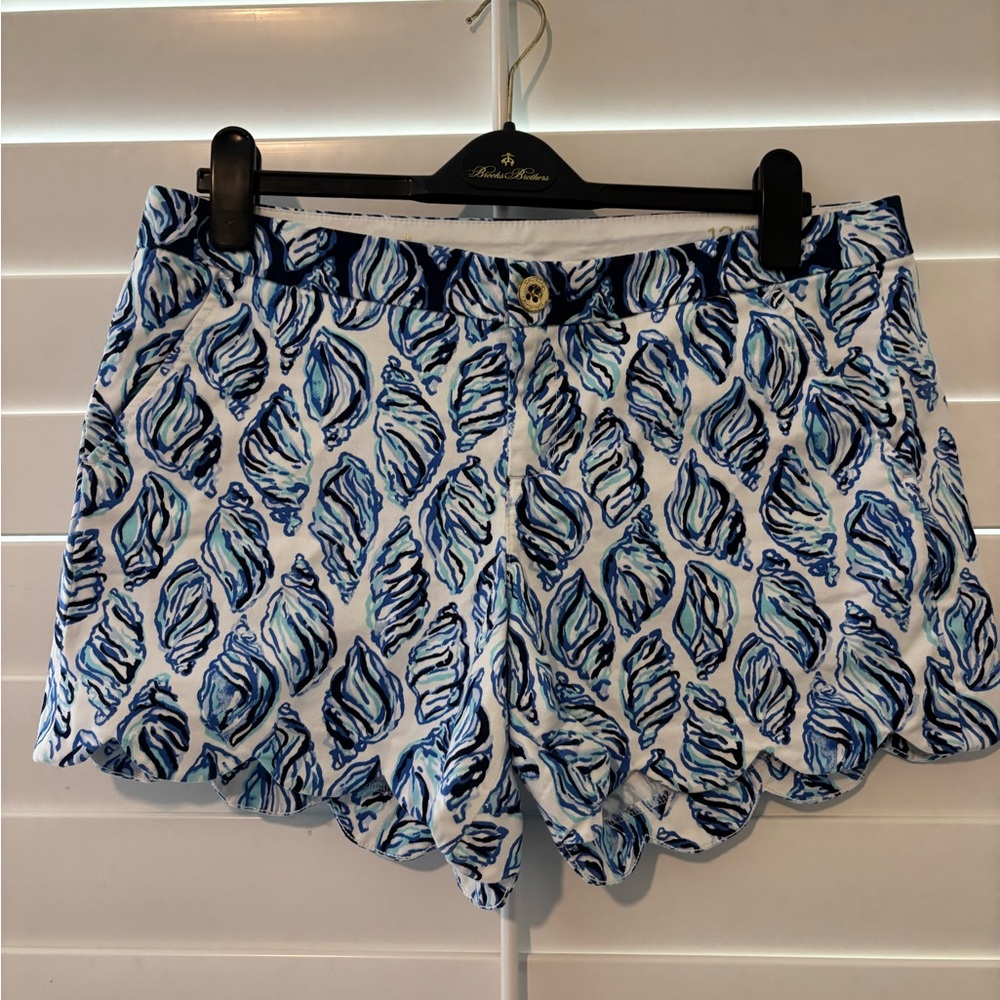 Lilly Pulitzer Blue and White Bermuda Shorts